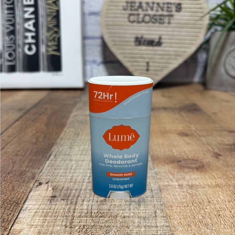 Lume Whole Body Deodorant Smooth Solid Stick Aluminum Free Unscented 2.6oz